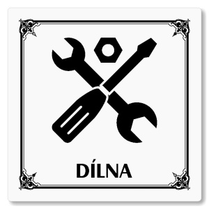 Dílna, 80x80mm, bílá, Nebraska